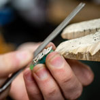 Holly Clifford at work. Yorkshire Artspace 2020